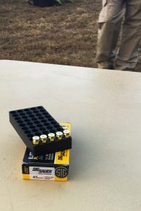 The author used Sig Sauer Elite FMJ ammo for the qualification course he ran.