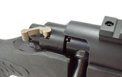 A Ton Of Rifle For Your Money: Thompson/Center .308 Compass - Full Review The three-position safety is easy to reach from a normal firing grip.