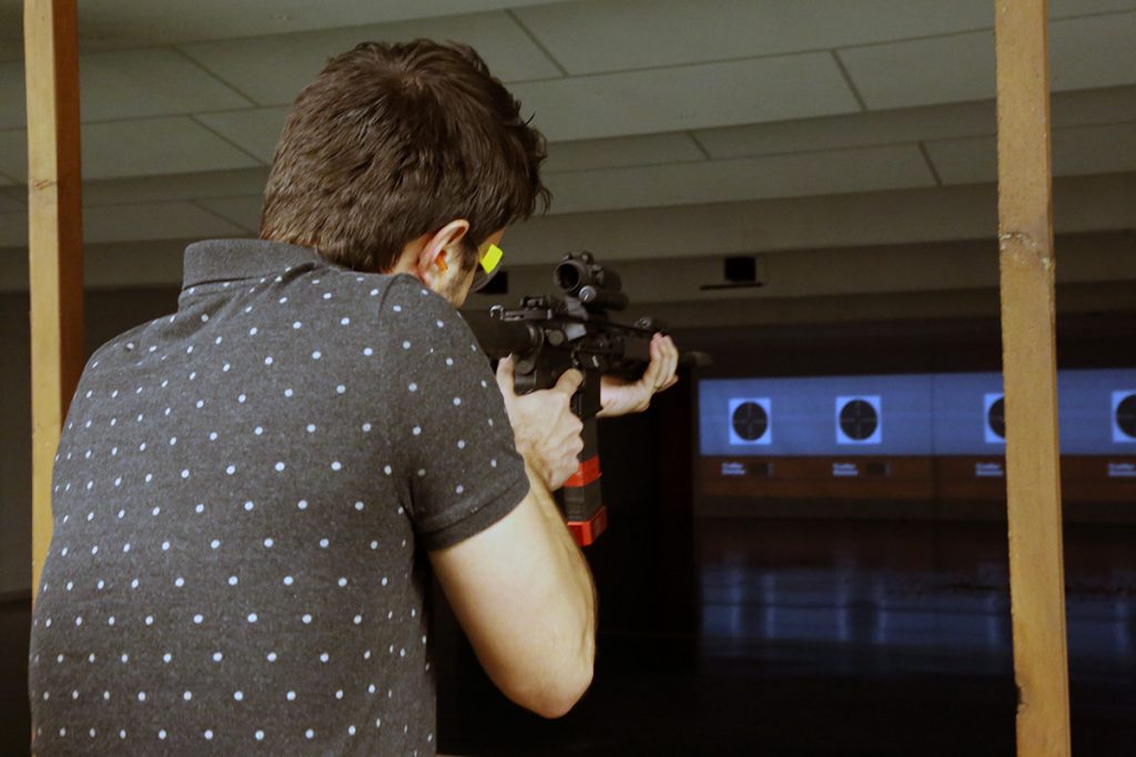 Virtual Live-Fire Hunting at Aimpoint's 'Shooting Cinema' = Next Level Fun!