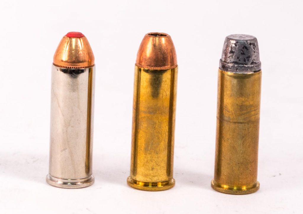 Most revolver cartridges use roll crimps like these. If you look closely, you can see where the case mouth is slightly turned into the bullet cannelures.