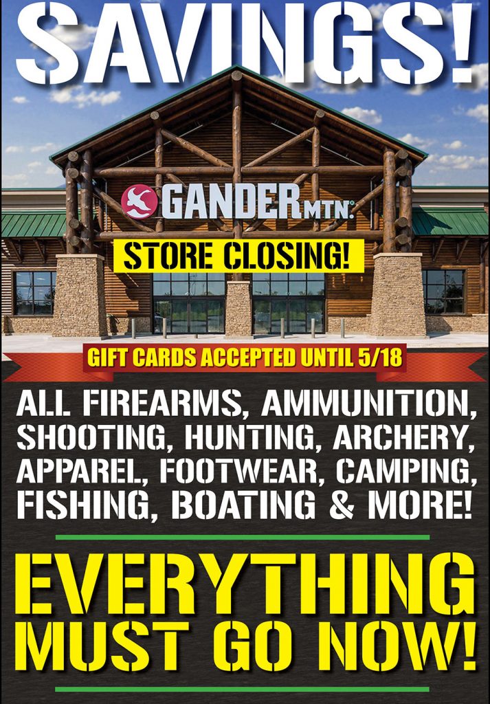 UPDATE: Half of Gander Mountain’s Stores Will Close, Huge Liquidation Sale