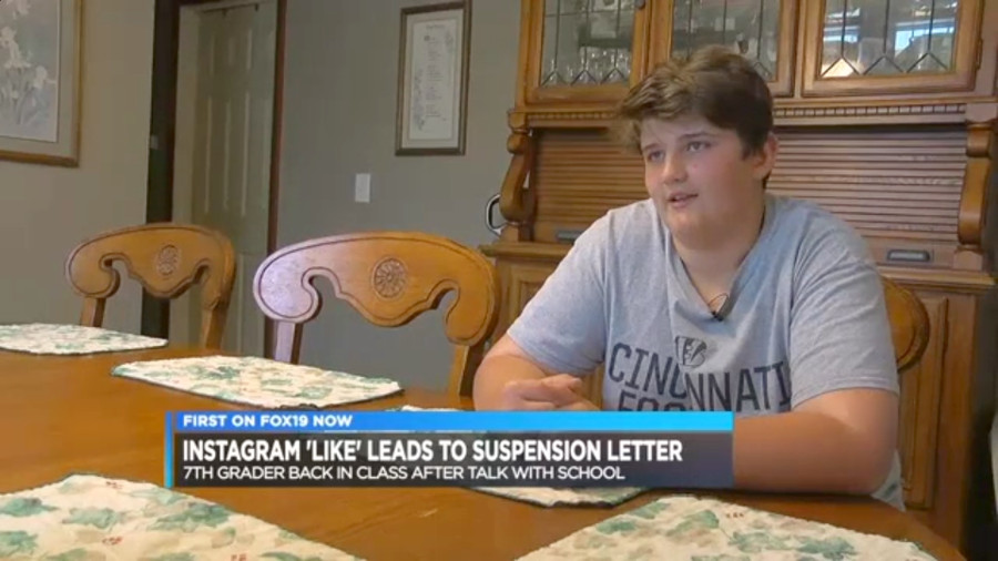 Ohio Middle School Student Temporarily Suspended after 'Liking' Gun Pic