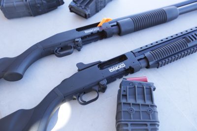 Mossberg 590M: Pump 12 Ga. Uses Double-Stack Mags