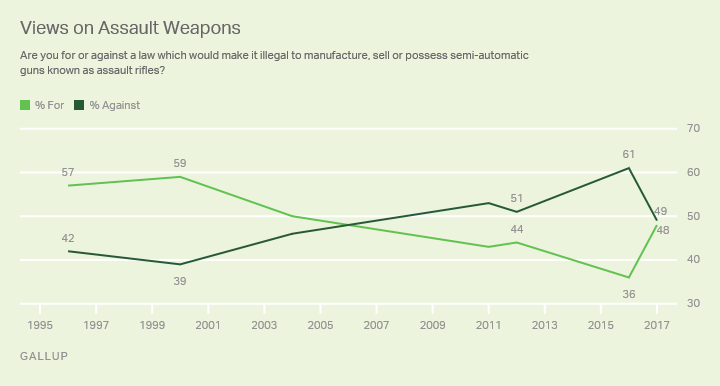 Harvard Poll: 58 Percent of Americans Under 30 Support Banning 'Assault Weapons'