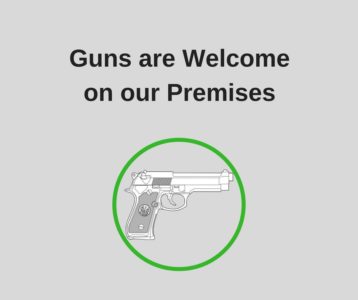 Kansas Restaurant Wins Praise and Criticism for 'Guns Welcome' Sign