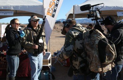 Need an Escort? Try out the Gladius 20 Gauge Home Defense Shotgun from Legacy—Media Day at the Range—SHOT Show 2014