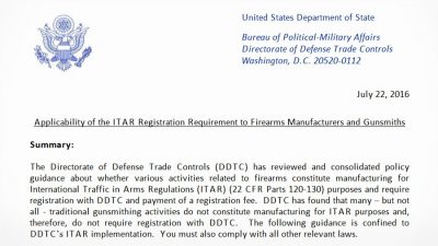 New ITAR Guidelines Look a Lot Like Executive Gun Control