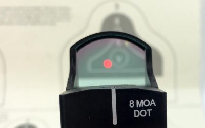The precision of even an 8 MOA red dot sight is matched with the accuracy of most handguns.