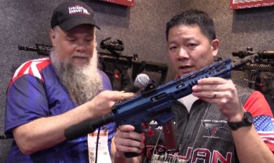 USPSA Pistol Caliber Carbine Takes STI/Glock Mags - Trojan Firearms SHOT Show 2017