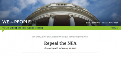 Sign WhiteHouse.gov Petition to Repeal NFA!