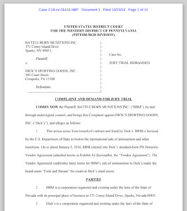 Dick's Facing .4 Million Lawsuit following Ammo Deal