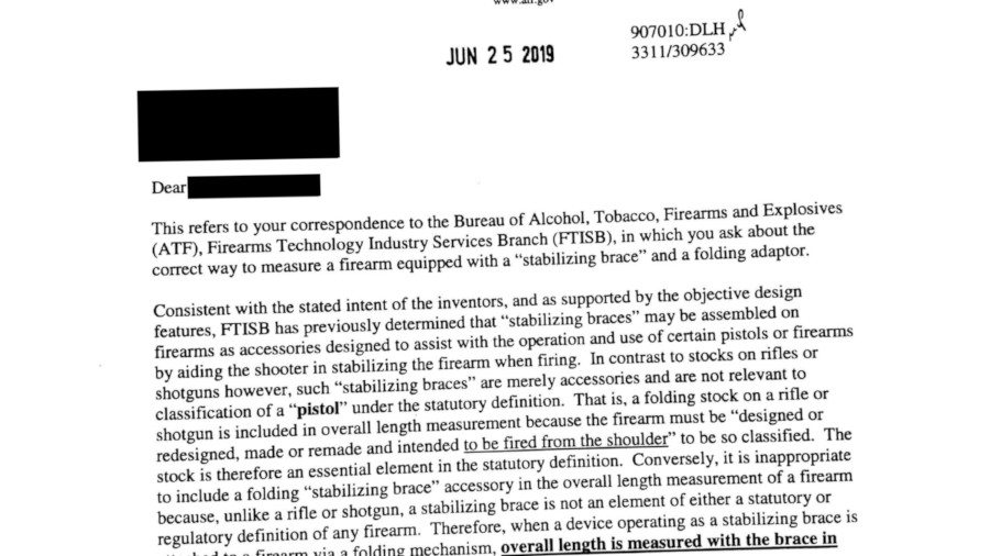 ATF Weighs in on Firearm Braces Once Again ATF Weighs in on Firearm Braces Once Again