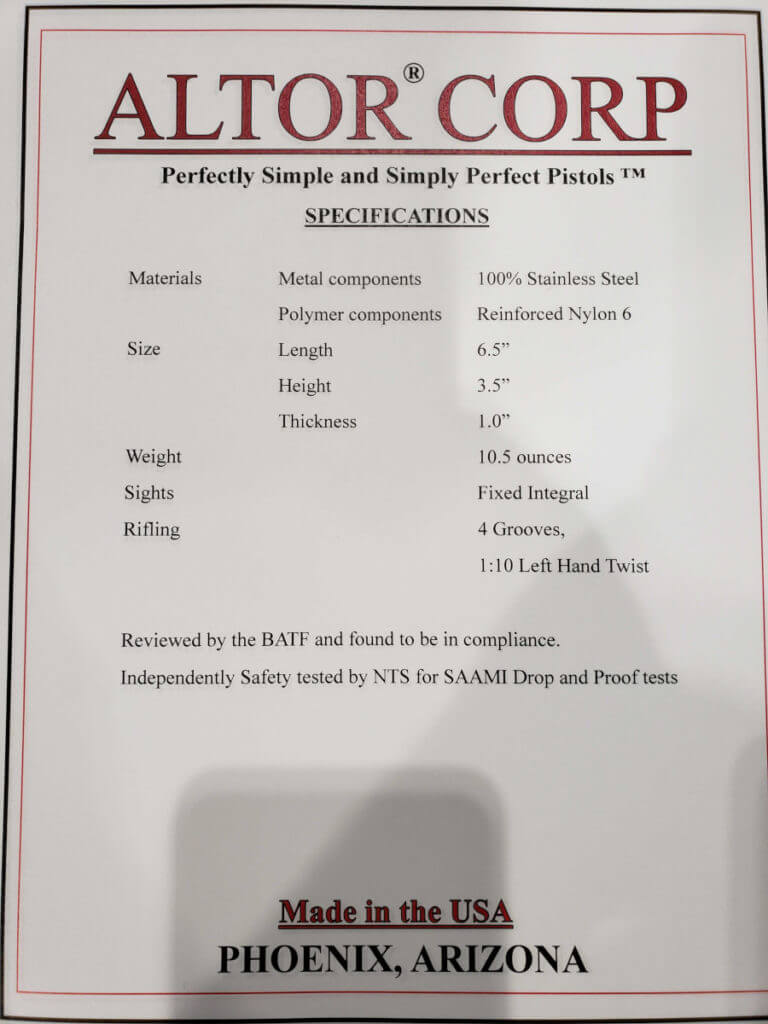 The Simplest Single-Shot Pistol You've Ever Seen from Altor Corp. The Simplest Single-Shot Pistol You've Ever Seen from Altor Corp.