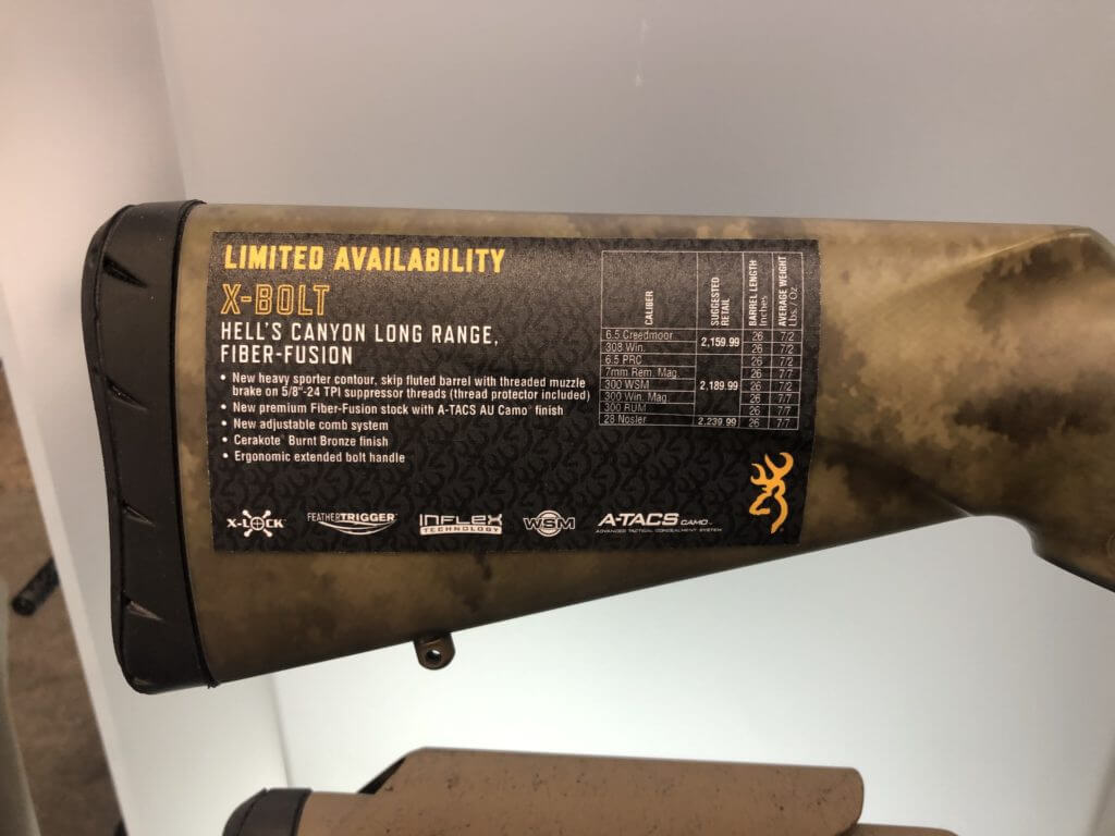 Browning Hell's Canyon X-Bolt Long Range Fiber Fusion - SHOT Show 2020 Browning Hell's Canyon X-Bolt Long Range Fiber Fusion - SHOT Show 2020