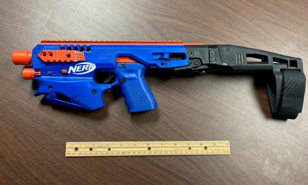 Artistic Criminal Paints Glock, Conversion Kit to Look Like Nerf Gun