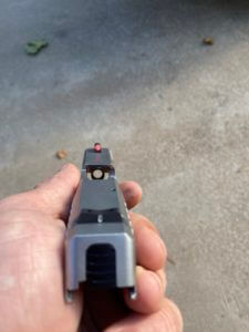 SCCY Test with Glock 43 XS Sights