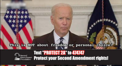 New SAF TV AD: ‘If Biden Can Force Needle In Your Arm, He Can Take Your Guns'