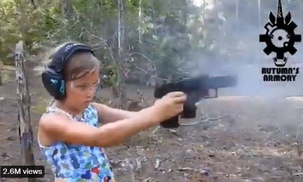 Video of Little Girl Dual Wielding Pistols Goes Viral, Everyone Freaks Out