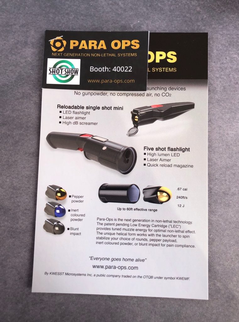 Para Ops Flashlight Shoots Low Energy, Non-Lethal Projectiles for 'Pain Compliance' — SHOT Show 2022