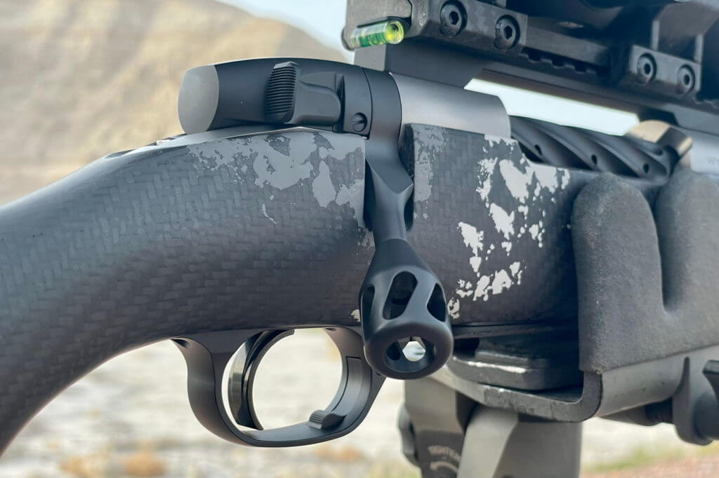 New From Weatherby: The Ultralight Mark V Backcountry 2.0 TI Weatherby Ultralight Mark V Backcountry 2.0 TI bolt handle