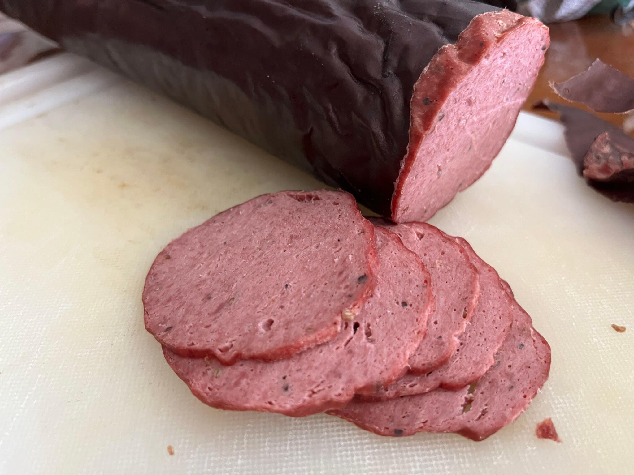 Simple Gourmet Smoked Summer Sausage with Bear Meat
