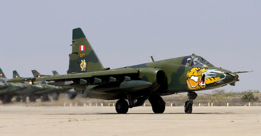 Su-25 "Frogfoot" with tiger decals