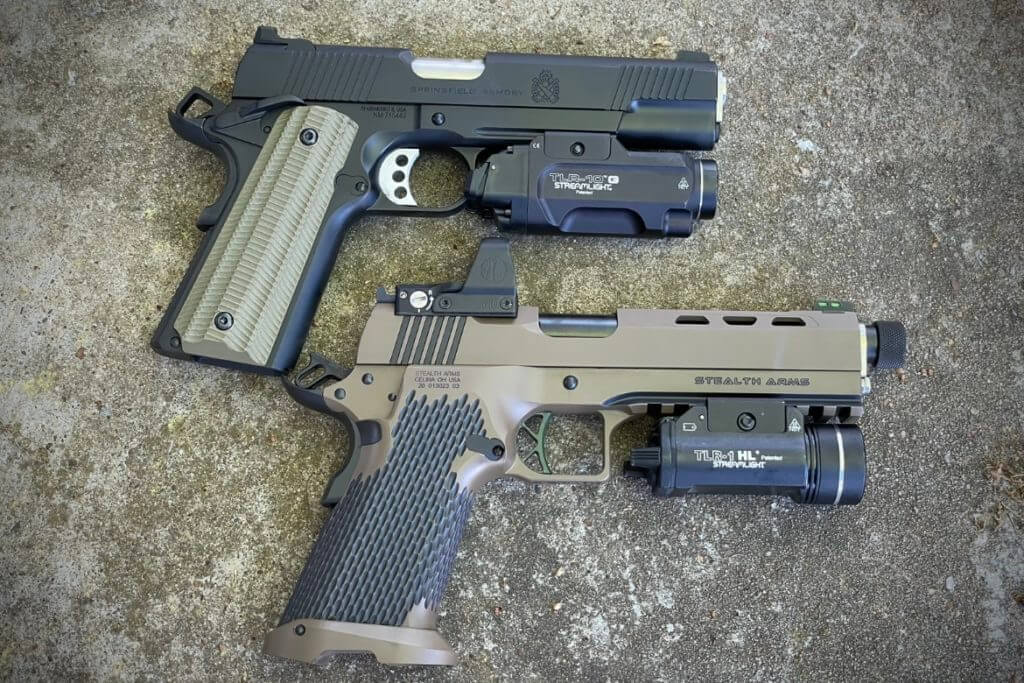 Stealth Arms Platypus with Streamlight compared with Springfield Armory Operator with Streamlight