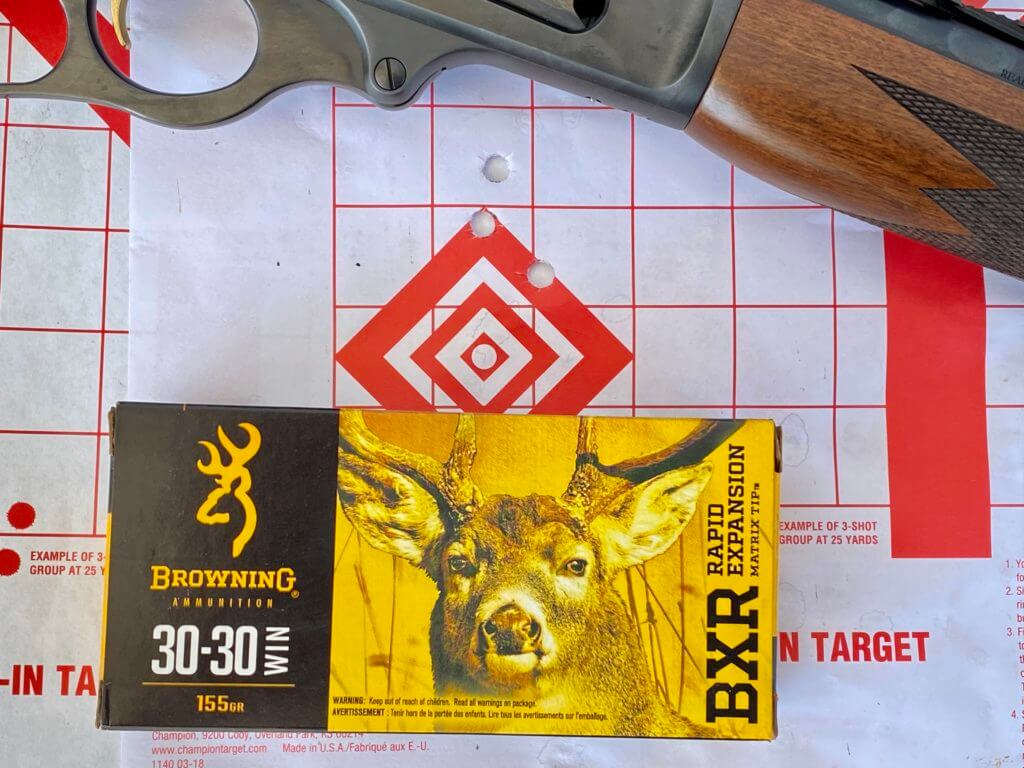 Marlin Model 336 in 30-30 show with target group