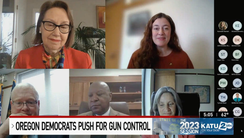 Oregon Dems discussing new gun-control legislation.