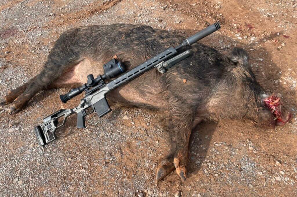 2 - Review: Christensen Arms MPR Put to the Test 387lb boar shot with the Christensen Arms MPR topped with a Pulsar Thermion 2 LRF XP50 Pro