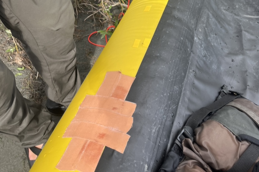 Backcountry Rafting: 9.1lb Kokopelli Rogue R-Deck Packraft Review Using the emergency repair kit when it was needed most