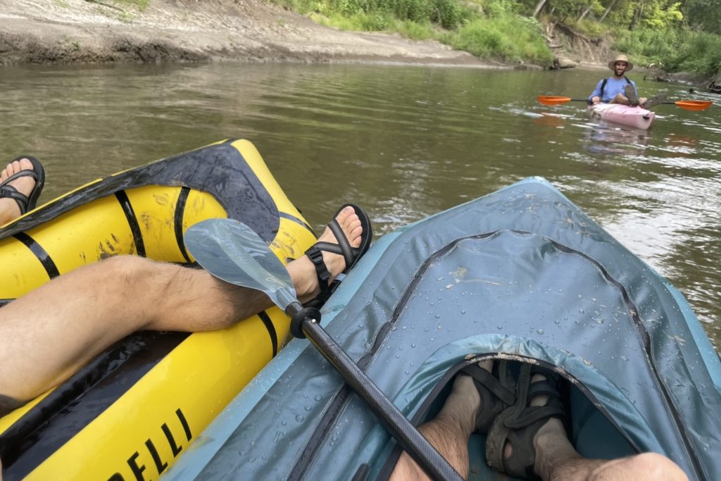 Backcountry Rafting: 9.1lb Kokopelli Rogue R-Deck Packraft Review The left Rogue has the R-Deck removed, while the right Rogue has it currently installed