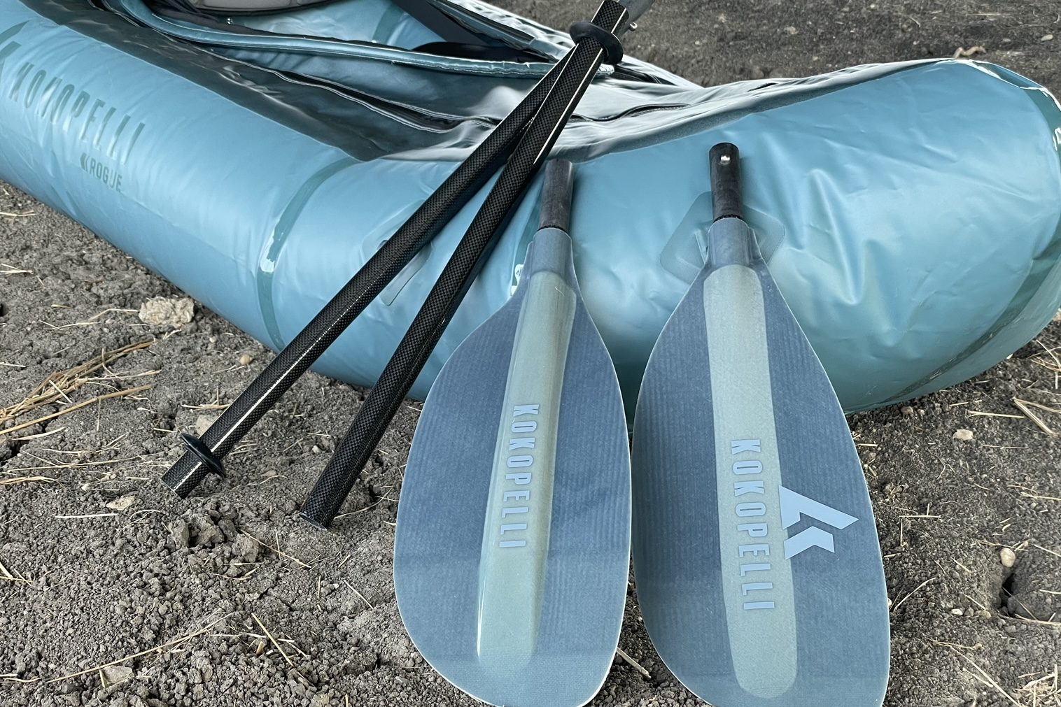 Backcountry Rafting: 9.1lb Kokopelli Rogue R-Deck Packraft Review Ultra-light carbon fiber Poudre Adventure paddles