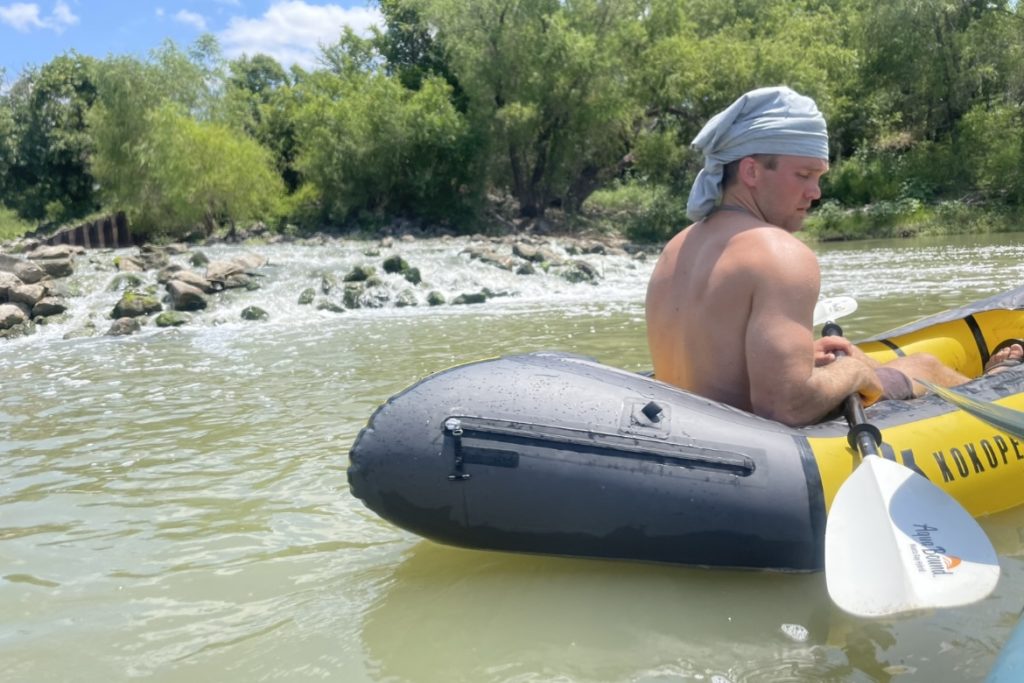 Backcountry Rafting: 9.1lb Kokopelli Rogue R-Deck Packraft Review The TiZip zipper is located at the back right hand side, and can be used for storing gear before initially airing up the raft