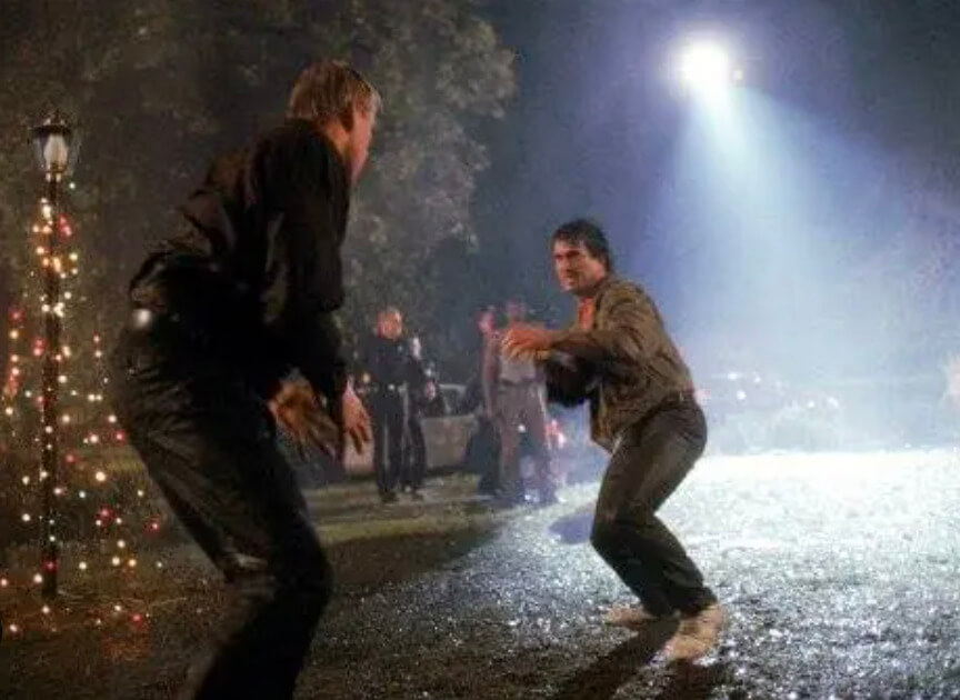 hand to hand to hand fight scene from a movie