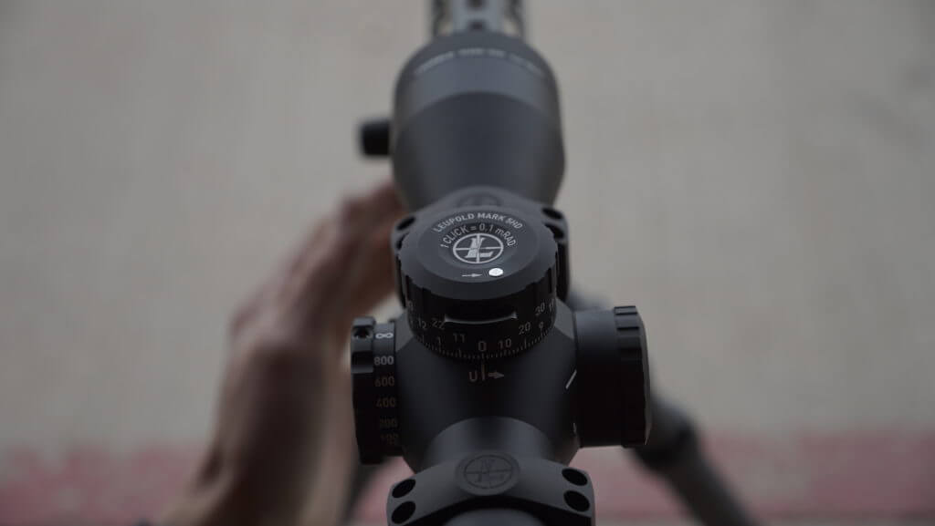Leupold riflescope with the background blurry