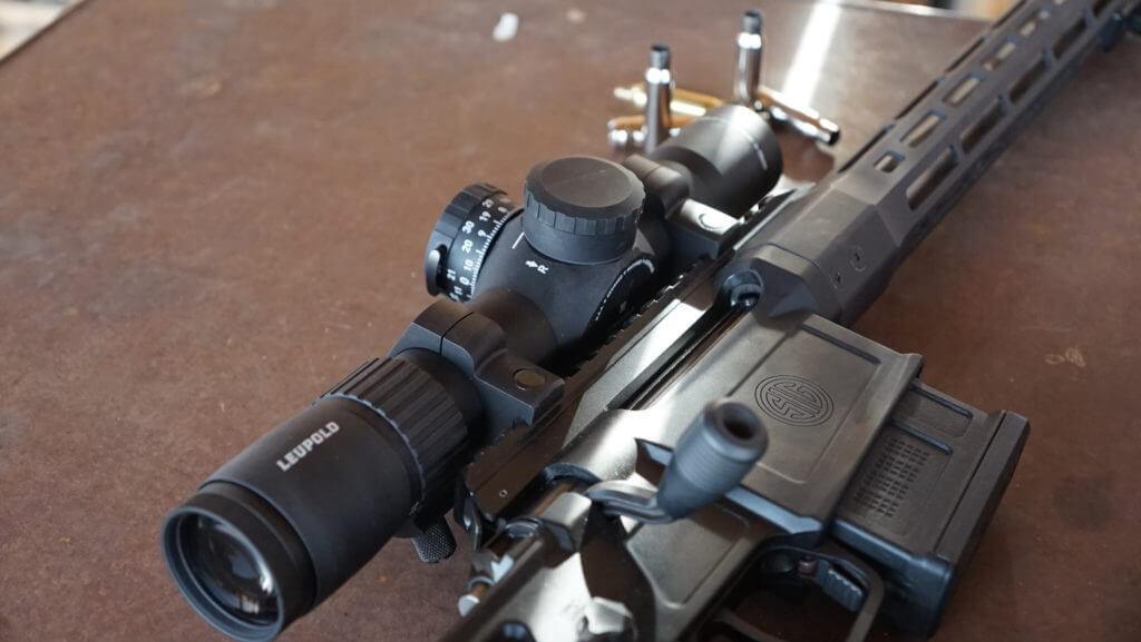 Leupold riflescope mounted on a hunting rifle