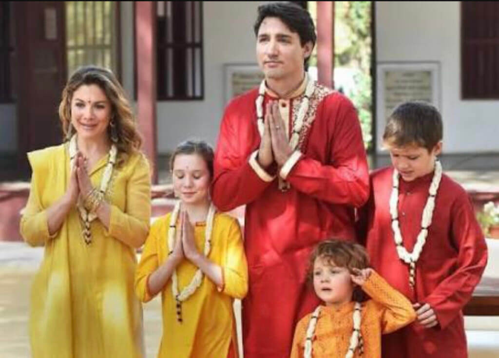 Justin Trudeau and family in India