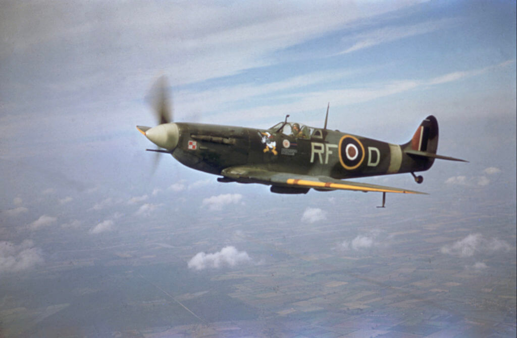 Mk V Spitfire in air