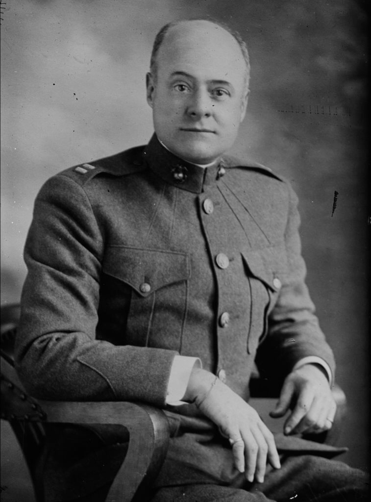 black and white photo of Joseph Drexel Biddle. dressed in military uniform