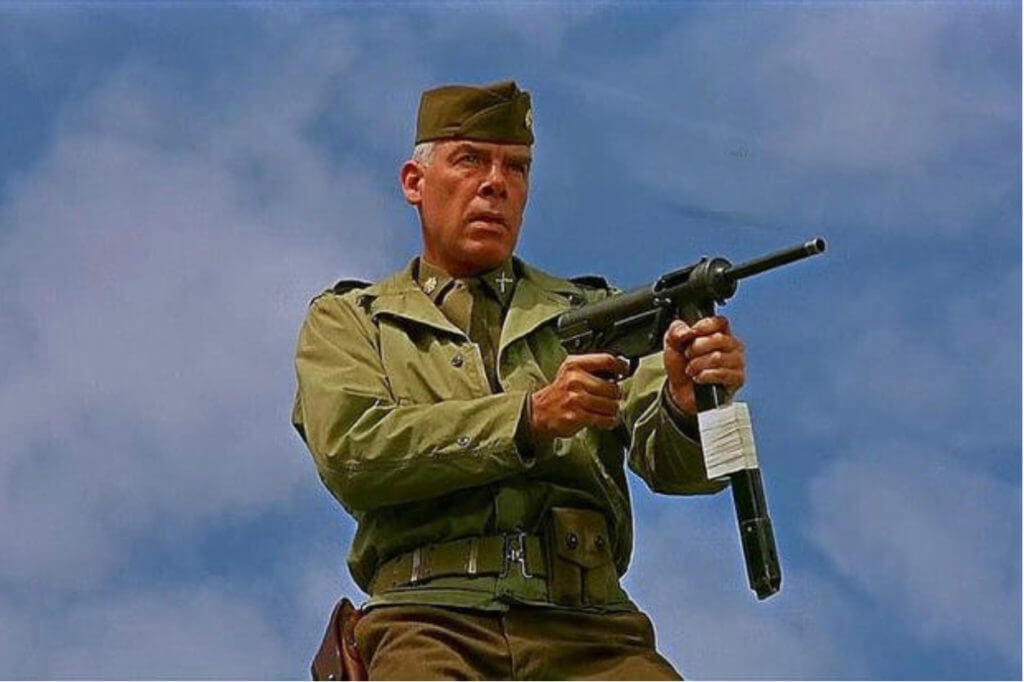 image of Lee Marvin's character major reisman in The Dirty Dozen movie