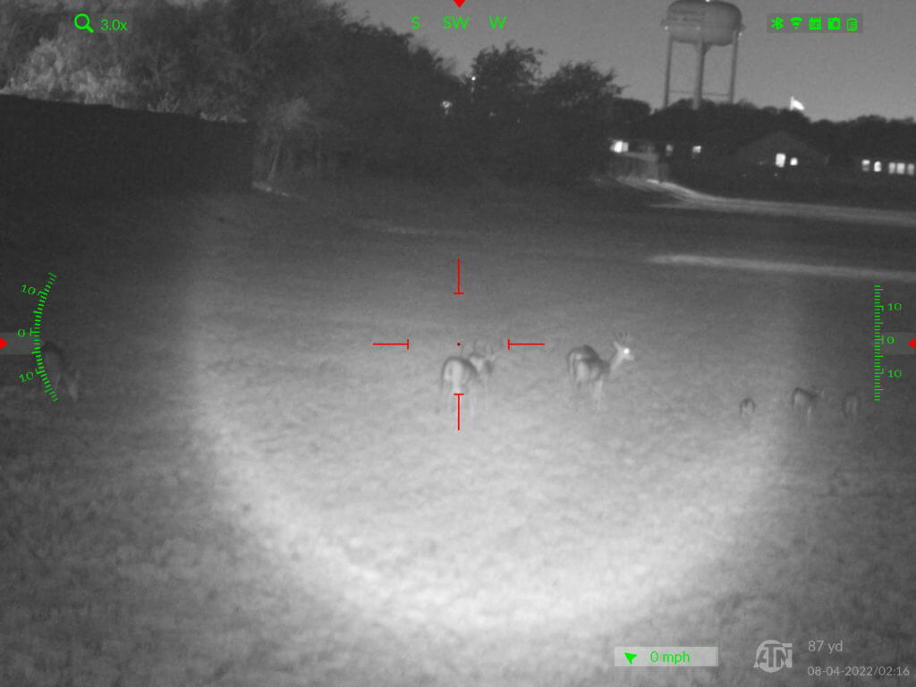 picture of deer through thermal scope