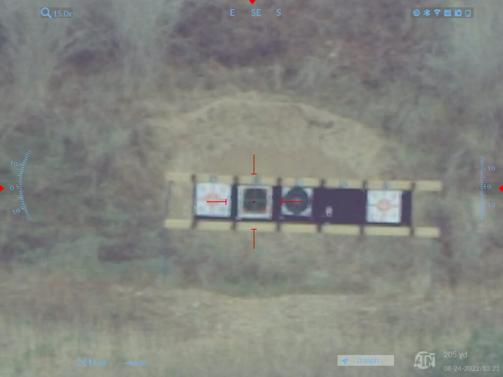 ATN X-Sight 5 LRF view at 205 yards