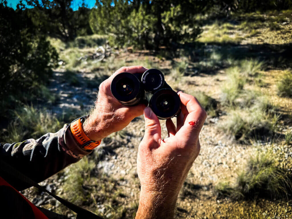 Browning Speed LR 7MM PRC Wins in the Field Hunter holding Burris Signature LRF 10x42 binos