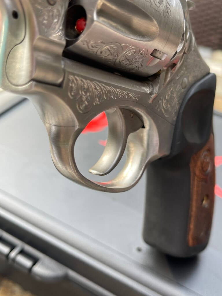 Close angled shot of the SP101 trigger and handle