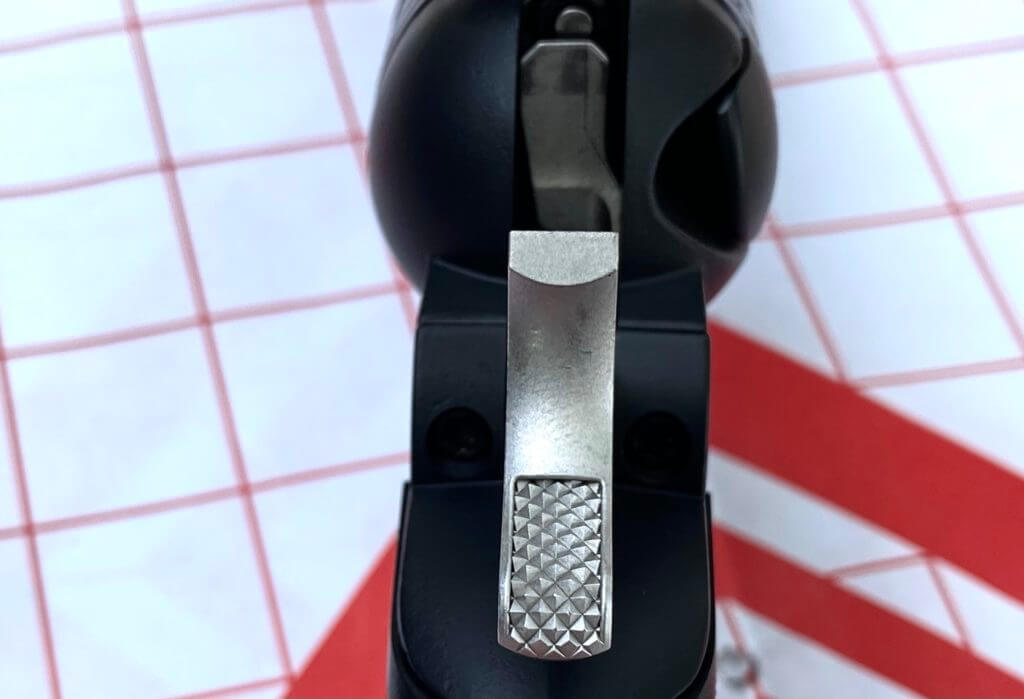 checkered spur for cocking the hammer of a revolver