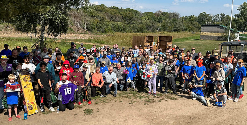 All the participants at a recent Youth Outdoors Day.