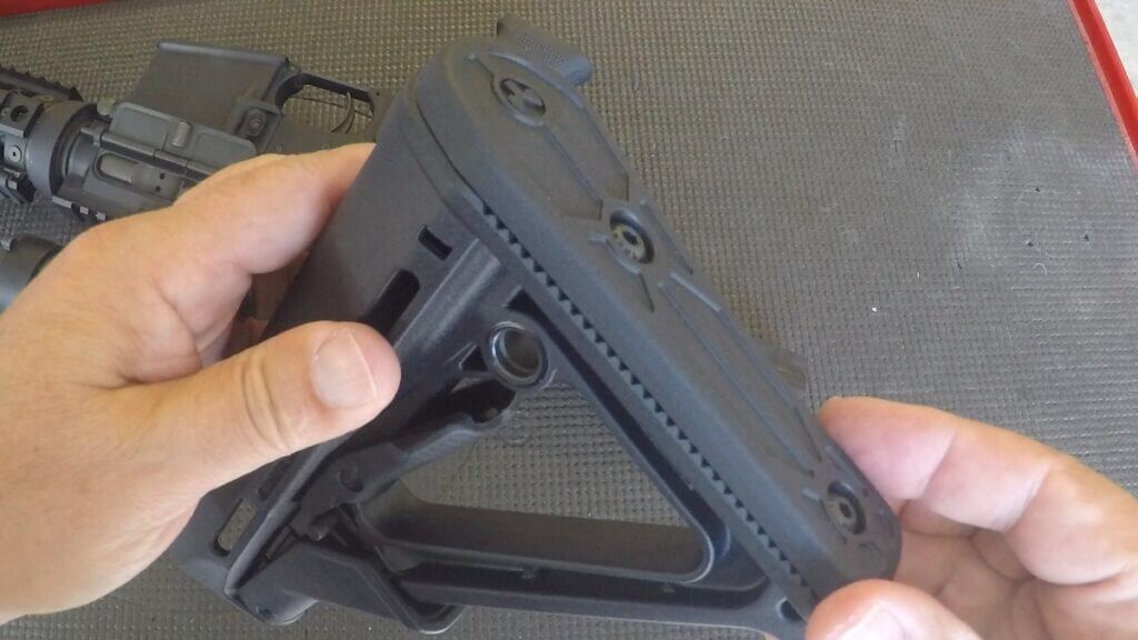 Rubber butt pad on Magpul CTR stock