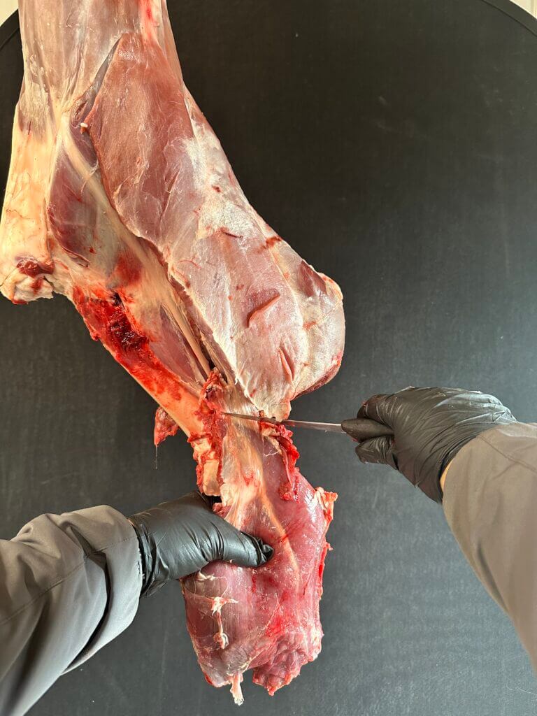 3-November-How to Cut the Humble Hindquarter Cutting the top sirloin and freeing it from the bone