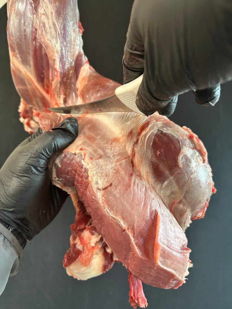 3-November-How to Cut the Humble Hindquarter The light meat on the eye of the round makes for an underrated piece of meat